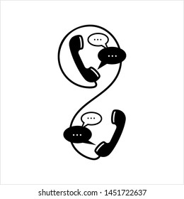 Telephone Receiver Chatting Icon Vector Art Illustration