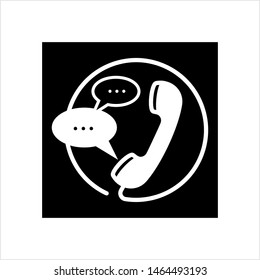 Telephone Receiver Chatting Icon Vector Art Illustration