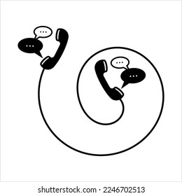 Telefonempfänger-Chatting-Symbol Vektorgrafik-Illustration