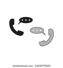 Icono de conversación del receptor del teléfono. Ilustración vectorial. Eps 10.
