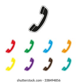 Telephone receiver - color vector icon