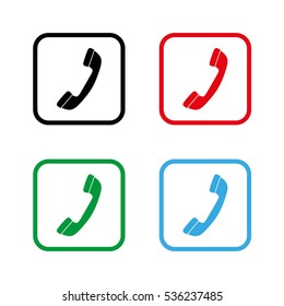 Telephone receiver  - color vector icon