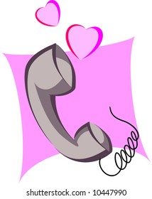  telephone receiver with cord 	