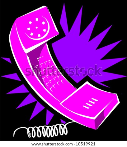 telephone receiver with cord 	
