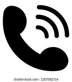 A telephone receiver depicting call process  