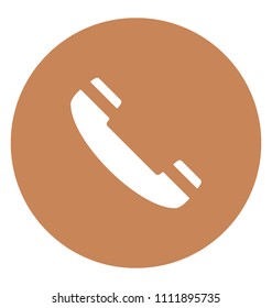 Telephone Receiver Flat Colored Icon