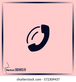 Telephone receiver icon