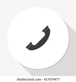 Telephone receiver icon. Phone illustration.