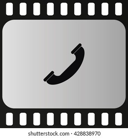 Telephone receiver icon. Phone illustration.
