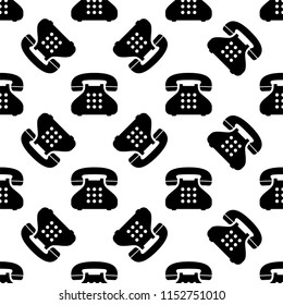 Icono del receptor de teléfono Ilustración de imágenes de vectores de patrones sin soldadura