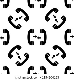 Icono del receptor de teléfono Ilustración de imágenes de vectores de patrones sin soldadura