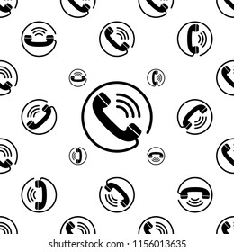Icono del receptor de teléfono Ilustración de imágenes de vectores de patrones sin soldadura