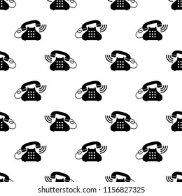 Icono del receptor de teléfono Ilustración de imágenes de vectores de patrones sin soldadura