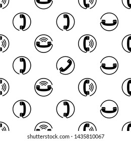 Icono del receptor de teléfono Ilustración de imágenes de vectores de patrones sin soldadura