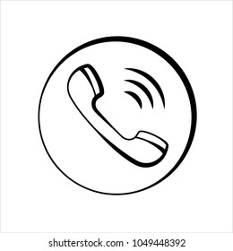 Telephone Receiver Icon Vector Art Illustration