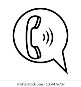 Telephone Receiver Icon Vector Art Illustration