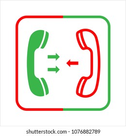 Telephone Receiver Icon Vector Art Illustration