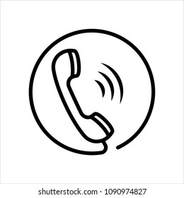 Telephone Receiver Icon Vector Art Illustration