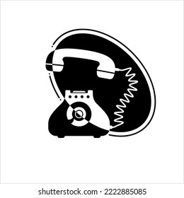 Telephone Receiver Icon Vector Art Illustration