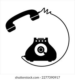 Icono del receptor de teléfono Icono Ilustración de arte del vector