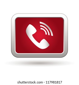 Telephone receiver icon. Vector illustration