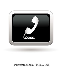 Telephone receiver icon. Vector illustration