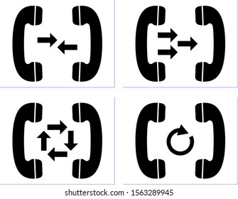 Ilustración del vector de iconos del receptor del teléfono