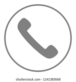 Telephone receiver. Vector icon.