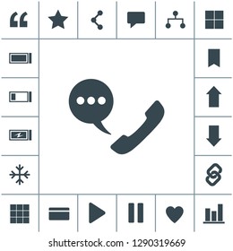 Telephone receiver vector icon.