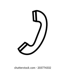 Telephone receiver vector icon