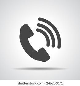 Telephone receiver vector icon