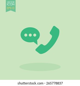 Telephone receiver vector icon.