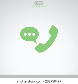 Telephone receiver vector icon.