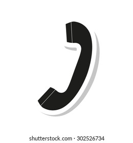 Telephone receiver - vector icon