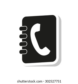 Telephone receiver vector icon 