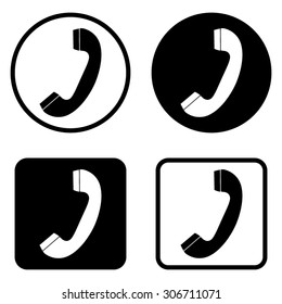 Telephone receiver - vector icon