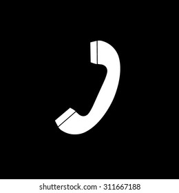 Telephone receiver - vector icon