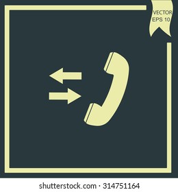 telephone receiver vector icon