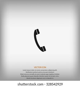 Telephone receiver vector icon