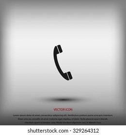 Telephone receiver vector icon
