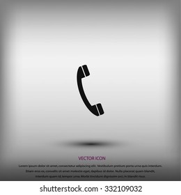 Telephone receiver vector icon