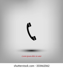 Telephone receiver vector icon