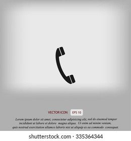 Telephone receiver vector icon