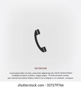 Telephone receiver vector icon