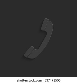 Telephone receiver - vector icon