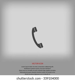 Telephone receiver vector icon