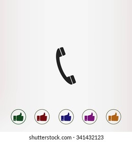 Telephone receiver vector icon