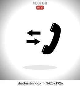 telephone receiver vector icon