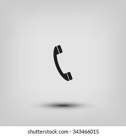 Telephone receiver vector icon