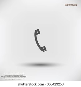 Telephone receiver vector icon